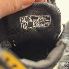 Dr. Martens Black Combs Boot Side Zip – Little Kid Size 13 EUR 31
