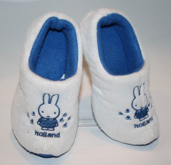Miffy Bunny Rabbit Dutch Slip On Slippers 4-5 Holland Plush Faux Wooden Shoes