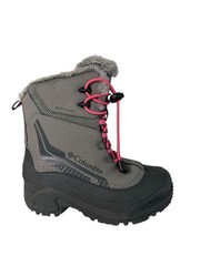 Columbia Youth Bugaboot Plus IV Omni-Heat Boot- Gray/Pink Girls Size 1Y