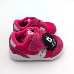 Saucony S-Jazz Crib Sneaker Hook & Loop Kids Baby Pink/White Size US1M EU17
