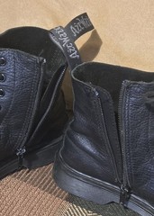 Doc Dr Martens 1460 Pascal Mono J Black Leather 8-Eye Combat Boots Youth Size 3