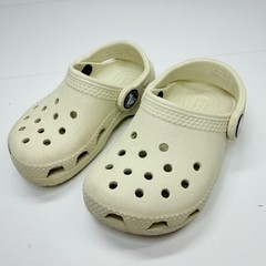 Crocs Classic Clogs Kids Size 6 Bone Off-White Slip On Water Shoes