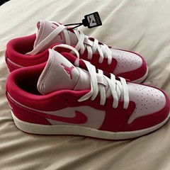 Nike Air Jordan 1 Low GS Fierce Pink Size 6Y Sneakers Youth Size = To 7.5 Womans
