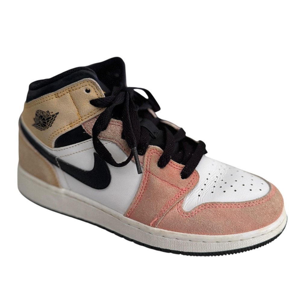 Nike Air Jordan 1 Mid SE Flight Club PinkPeach/Tan DX4365-800 Youth Size 5.5Y