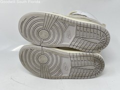 Authentic Nike Kids Jordan 1 Mid SE Beige White Sneaker Shoes Size 10C