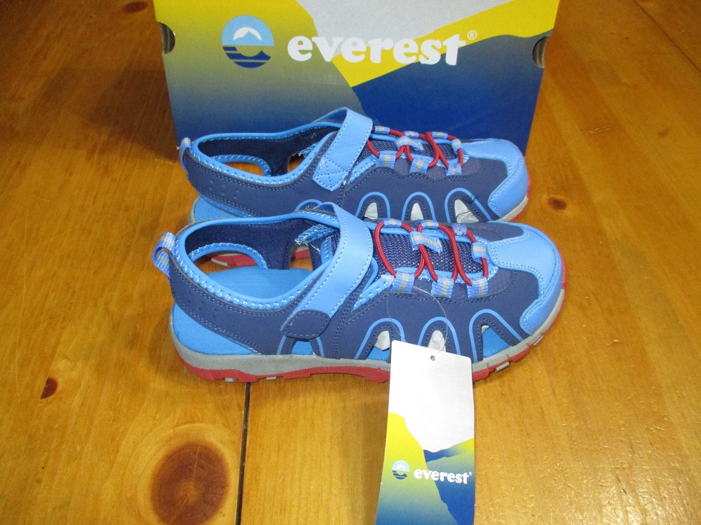 NWT Everest Big Kid Closed Toe Durable Sport Sandals,Size 4,Cushion Footbed,