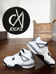 Size 1Y (BGrade) Air Jordan 4 Retro OG PS White Cement New IB4388-100
