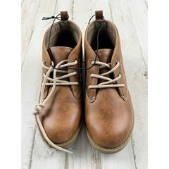 Thereabouts Chukka Boots Kids Size 3, Mason Flat Heel Lace Up, cognac