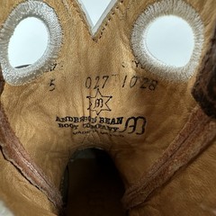 Anderson Bean #1028 Brown Leather Square Toe Western Boot Toddler Size 5