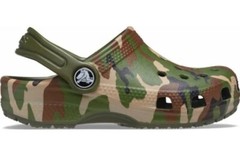 Crocs Classic Printed Clog Army Green Camo Unisex Toddler Kids C6 205813-3TC NWT