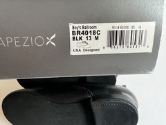 New Capezio Boy’s Ballroom Shoes Girls/kids Laced Black Sz 13 M BR4018C
