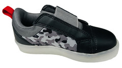 Ecko Unltd. Black/Gray Camo Light-up Sneakers w/hook & loop strap~Kids sz 9~NWT