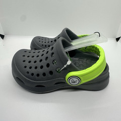 Joybees Kids Active Clog US 6 Charcoal/Lime Green Slip-On Lightweight Synthetic