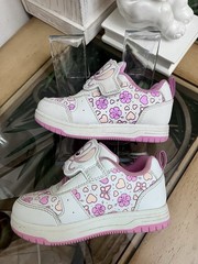 Disney Stitch Hook & Loop Athletic Sneakers Kids US 8 EU 25 White/Pink/Purple