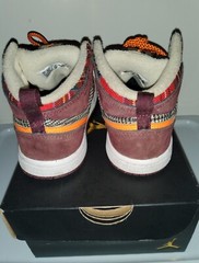 Size 10 C Jordan 1 Mid SE (TD) Night Maroon/Total Orange FD5462-608 Kids