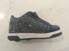 Heelys Dual Up X2, YTH13C Green Grey Spiderweb Shoes Roller Skates