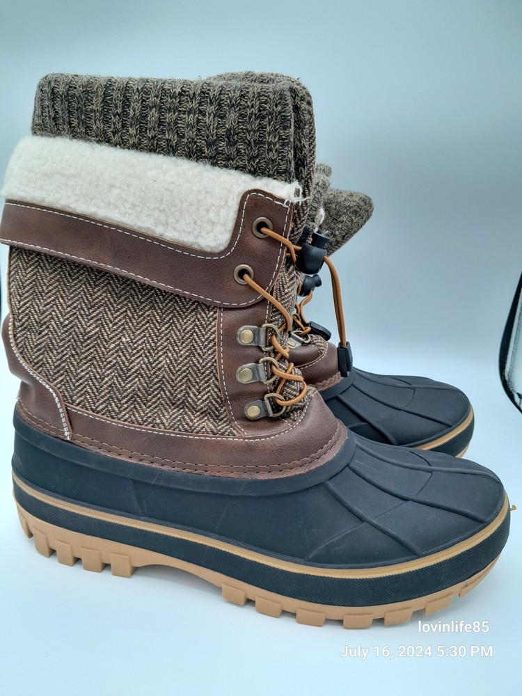 Dream Pairs Kmonte Snow Boot Insulated Brown Size 6 Used NEVER WORN