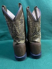 Youth Old West Boots Size 2 2.0 – D BBSC1877 Leather Cowboy Boots Rodeo Western