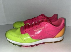 Reebok Junior Classic Leather Dessert Pack Shoe Size 7 BS7244 Pink Green Orange