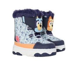 New Bluey Themed Toddler Winter Boot W/ Faux Fur Trim Size 11