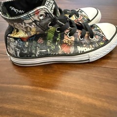 Converse Chuck Taylor All Star Justice League High Top Youth Size 1 Comic Print