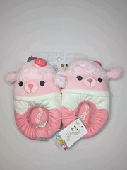NWT Jazwares Chloe Pink Poodle Squishmallows Novelty Slippers Youth 13/1