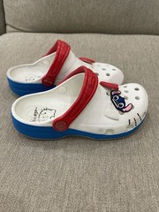 Crocs Hello Kitty Size C 13 Classic Clog White/Red Kid Sandals