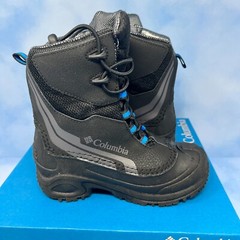 COLUMBIA Youth BOOTS BUGABOOT PLUS IV OMNI HEAT SIZE 1 BY5955-010 BLACK BLUE