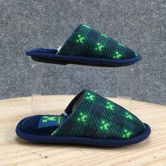 Minecraft Slippers Children 11 Blue Mule Slip On Casual Closed Toe Comfort Flats
