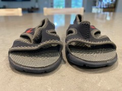 Nike Sunray Kids Sandals Navy Gray Size US 4C EUC 344636