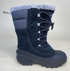 THE NORTH FACE ALPINE FUN LACE SUEDE FUX FUR BOOTS BLACK GRAY UNISEX SIZE 3