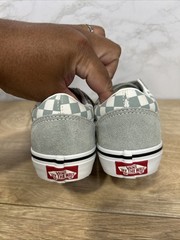 Vans Kids Old Skool V Checkerboard Stormy Weather Blue Shoes 507698 Sz 3 New