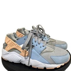Nike Air Huarache Run Kids 6Y Silver Light Blue Sneakers 654280-015 Retro Gym