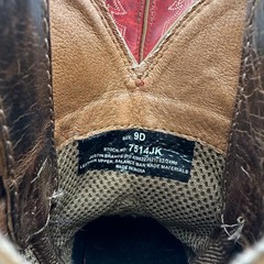 Justin Canter CHILDS 9D Boot Brown Red Western Cowboy Leather Pull On Scuffs