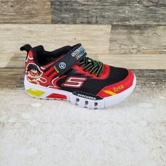 Skechers x Ryans World Flex Glow – Hero Speed Kids Shoes Sz 12 Red Black White