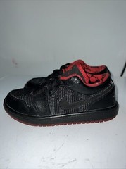 2007 Jordan 1 Retro Low (ps) size 12C 315869-001 Black/blk/red Rare