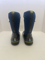 Read Bogs Youth Bones Boots Size 3 Blue/Gray Waterproof Rain Boots