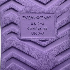 Purple Kids Slip-On Clogs With Adjustable Strap & Ventilation Holes US 2-3