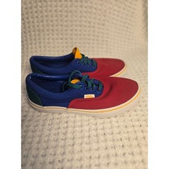 Vans Era Multi Color Block Red Blue Green Yellow Kids Size 4.0 Sneakers