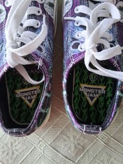 Monster Jam-Grave Digger-Canvas Upper Lace Up Sneakers- Kids Size 11