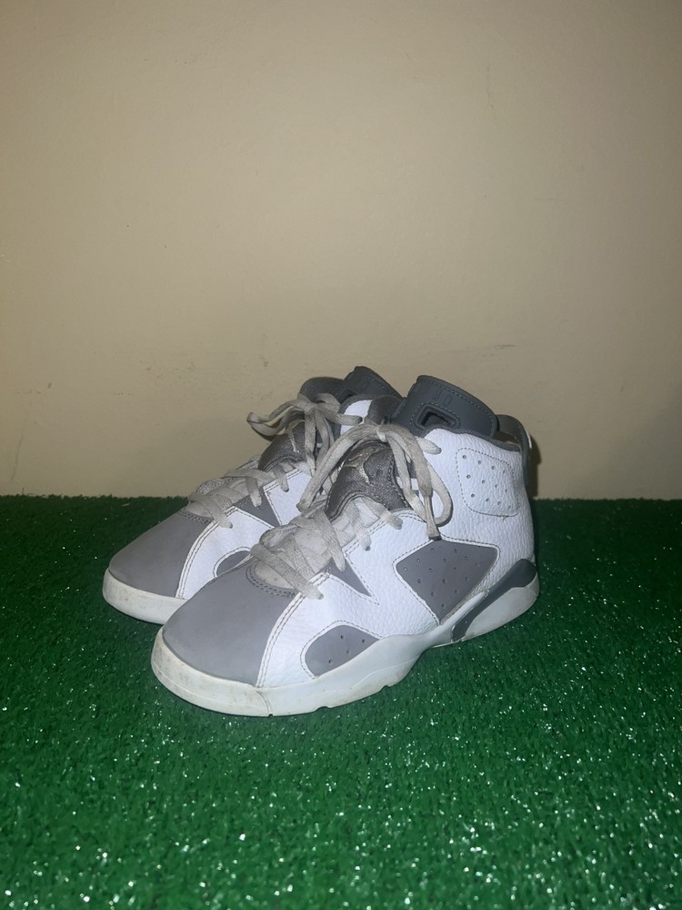 Nike Air Jordan 6 Retro PS Cool Grey White DV3605-100 Size 2Y NO INSOLES READ