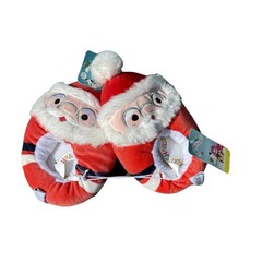 Squishmallows Santa Claus Slippers Red White Plush Size 11-12 A5