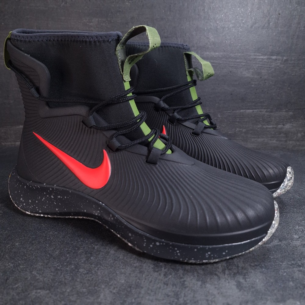 Nike Binzie BOOTS Kids Size 7 7y Black Bright Crimson Speckled Rain Water Proof