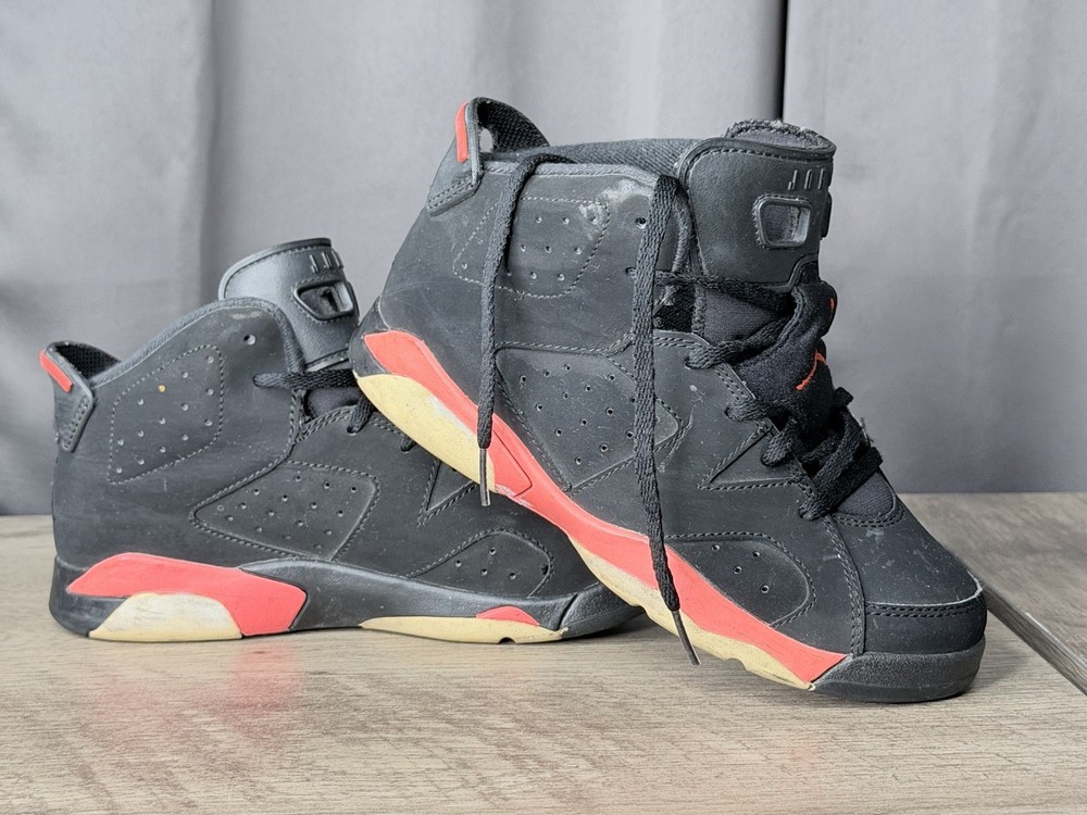 Air Jordan 6 Retro BG „2014 Black Infrared“ Black/Infrared Size 3Y No Insole