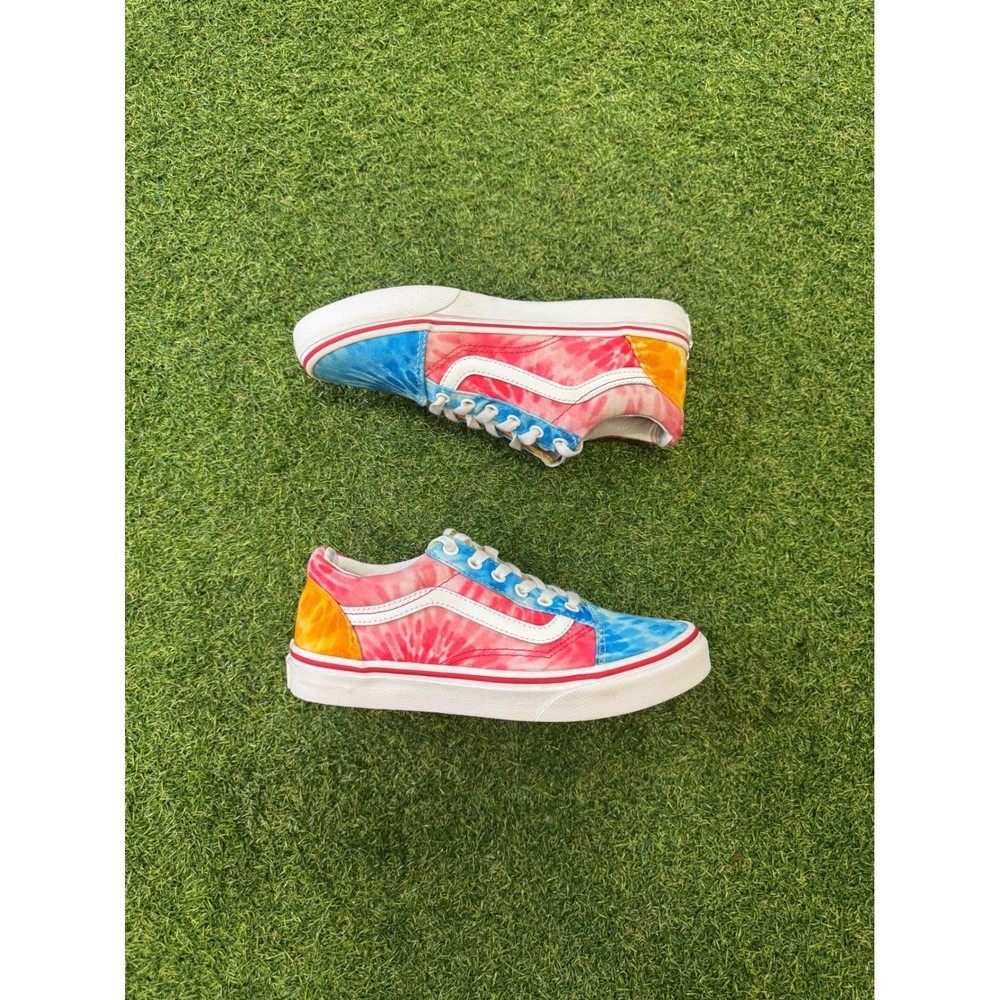 Vans Old Skool Tie Dye Multi Color Low Top Skate Shoes US Juniors 4.0