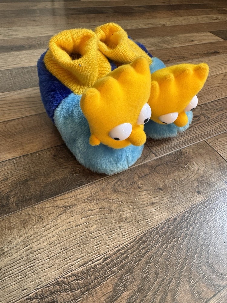 Vintage BART Simpson Slippers, Child’s Slippers Size 7-8