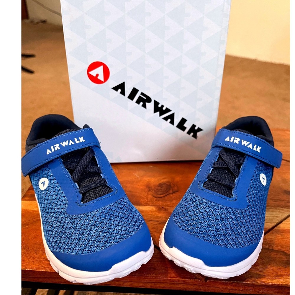 Airwalk Gusto XT II Kids Blue Athletic Hook and Loop Shoes Size 10 NWB