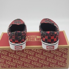 Vans ComfyCush Slip-On Plaid Red Black White Shoes VN000EYEBWW Men’s 4.5 W 6.0