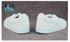 Puma Suede Shoes Youth Blue Low Top Lace Up Sneakers Casual 355110-54