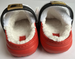 Crocs Classic Lined Santa Clogs KIDS/CHILD 10 Red & White Christmas Holiday NWT